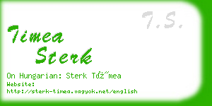 timea sterk business card